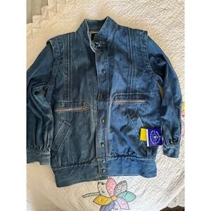 Monte Carlo Polo & Jockey Club Mens Denim Jacket Medium Blue Heavy Cotton NWT